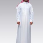 ثوب أعمال, رجالي, أبيض, جبزور مربع, 2128