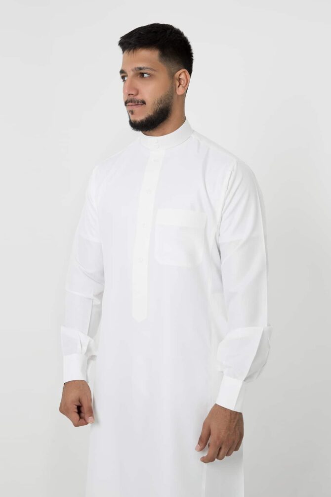 Classic-Thobe-Cream-Buttons-cufflinks-traingular-round-collar-5