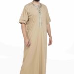جلابية نص كم, كاكي, 2327, رجالي