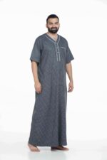 جلابية نص كم, رمادي غامق, شبابي, 2315