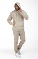 Men's Pullover Hoodie, Beige - Image 2