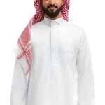 ثوب , زخرفات , ابيض , رجالي