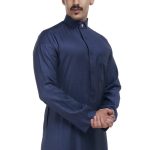 ثوب, شتوي, أزرق, رجالي