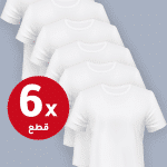 Improved undershirt Round Neck Men White (6 Set)