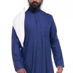 Thobe, Summer, Navy Blue, Men