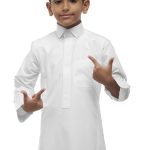 ثوب مزخرف كريمي, (أطفال - ولادي)