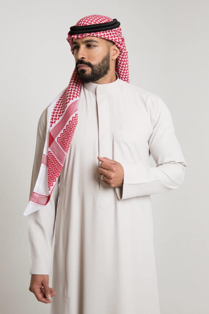 Semiramis-thobe-Biege-zipper-classic-collar-men-2