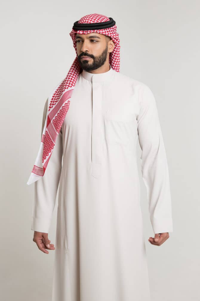 Semiramis-thobe-Biege-zipper-classic-collar-men-3