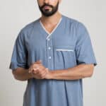 Alshiaka Jalabiya Classic, Light Blue Color