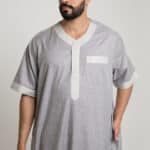 Alshiaka Jalabiya Classic, Grey Color