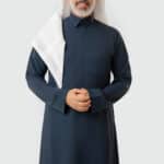 ثوب فاخر سميراميس كحلي, ياقة قلاب