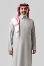 Fakher Samiramis Light grey Thobe