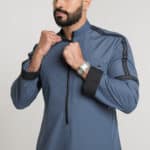 ثوب رجالي ري ثوب أزرق سحاب