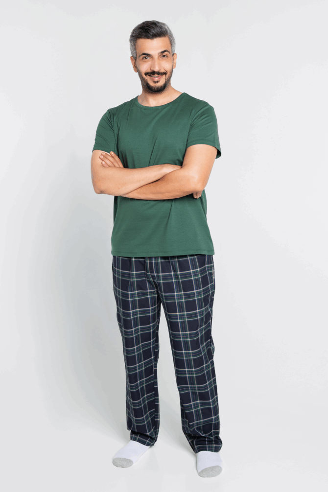 pajama-pant-shirt-set-navy-green-cotton-stripe-plaids-3