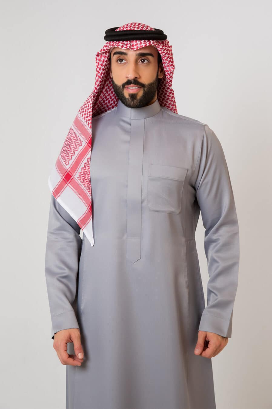 ثوب فيرزساتشي، رمادي فاتح، سحاب مخفي