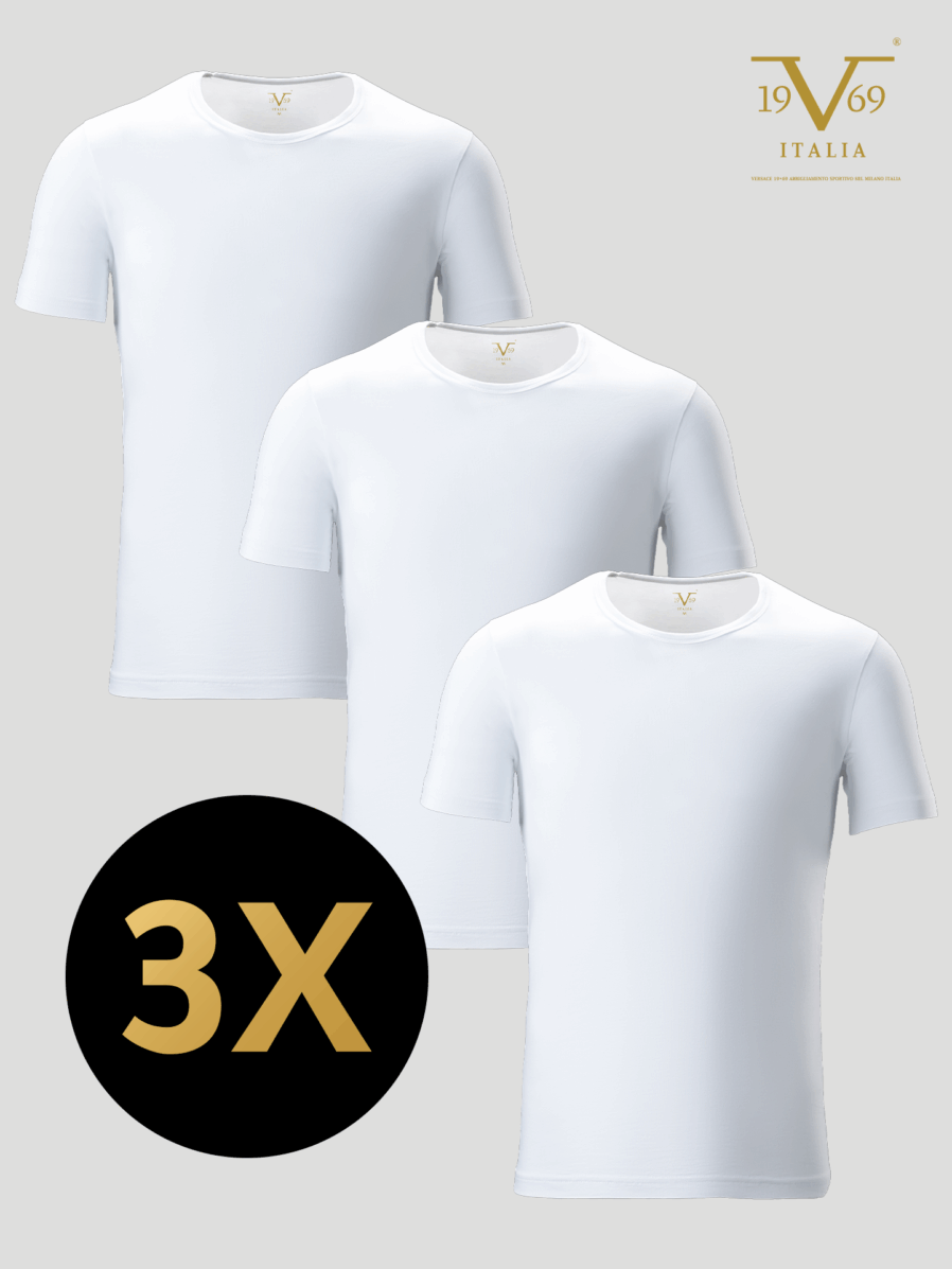 Versace undershirt 19V69, White Men ( 3 Set )