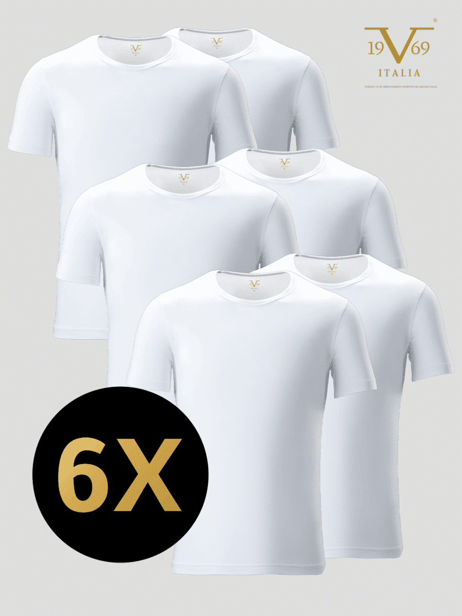 Versace undershirt 19V69, White Men ( 6 Set )
