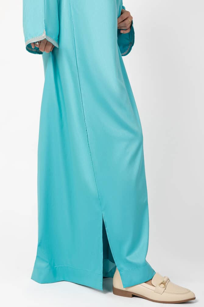 Moroccan Jalabiya-Turquoise-Alshiaka-7