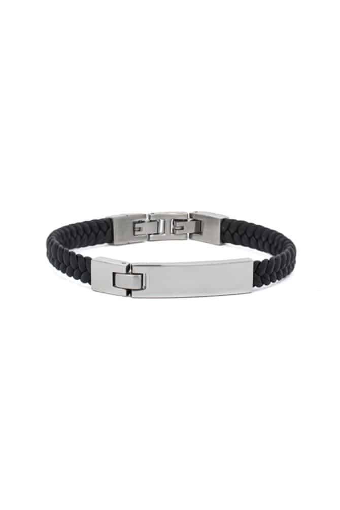 Versace-Bracelet-Leather-Steel-Black-Alshiaka-1