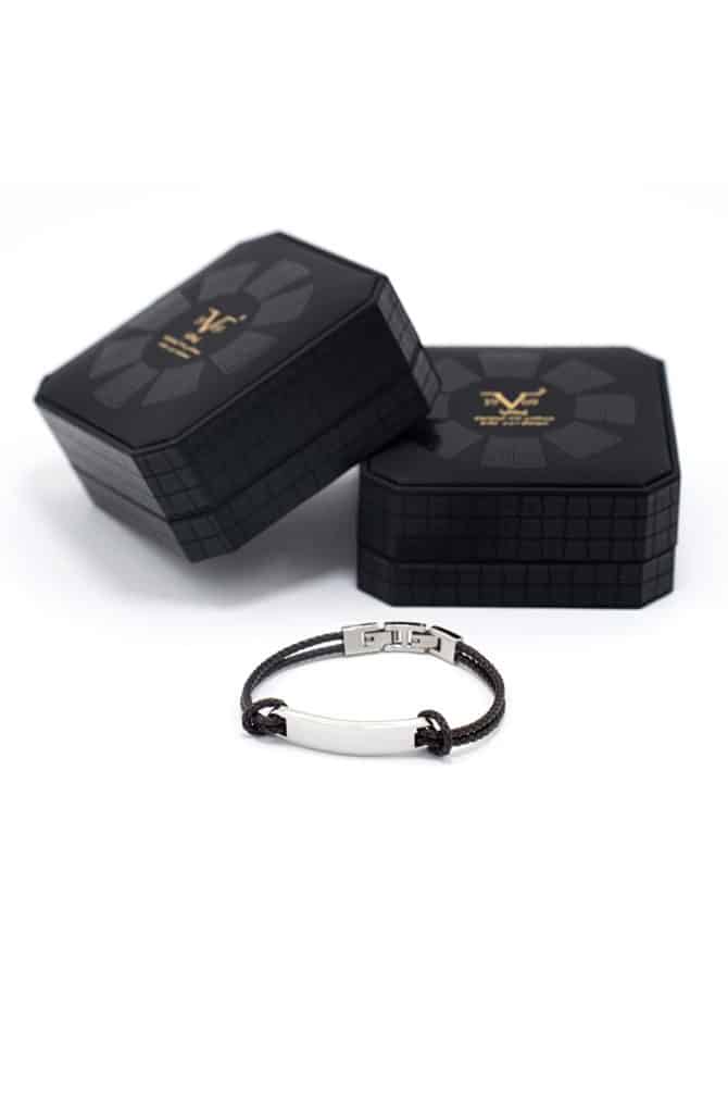 Versace-Bracelet-Steel-Leather-Brown-Alshiaka-2