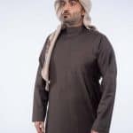 ثوب كلاسيك شتوي رجالي بني