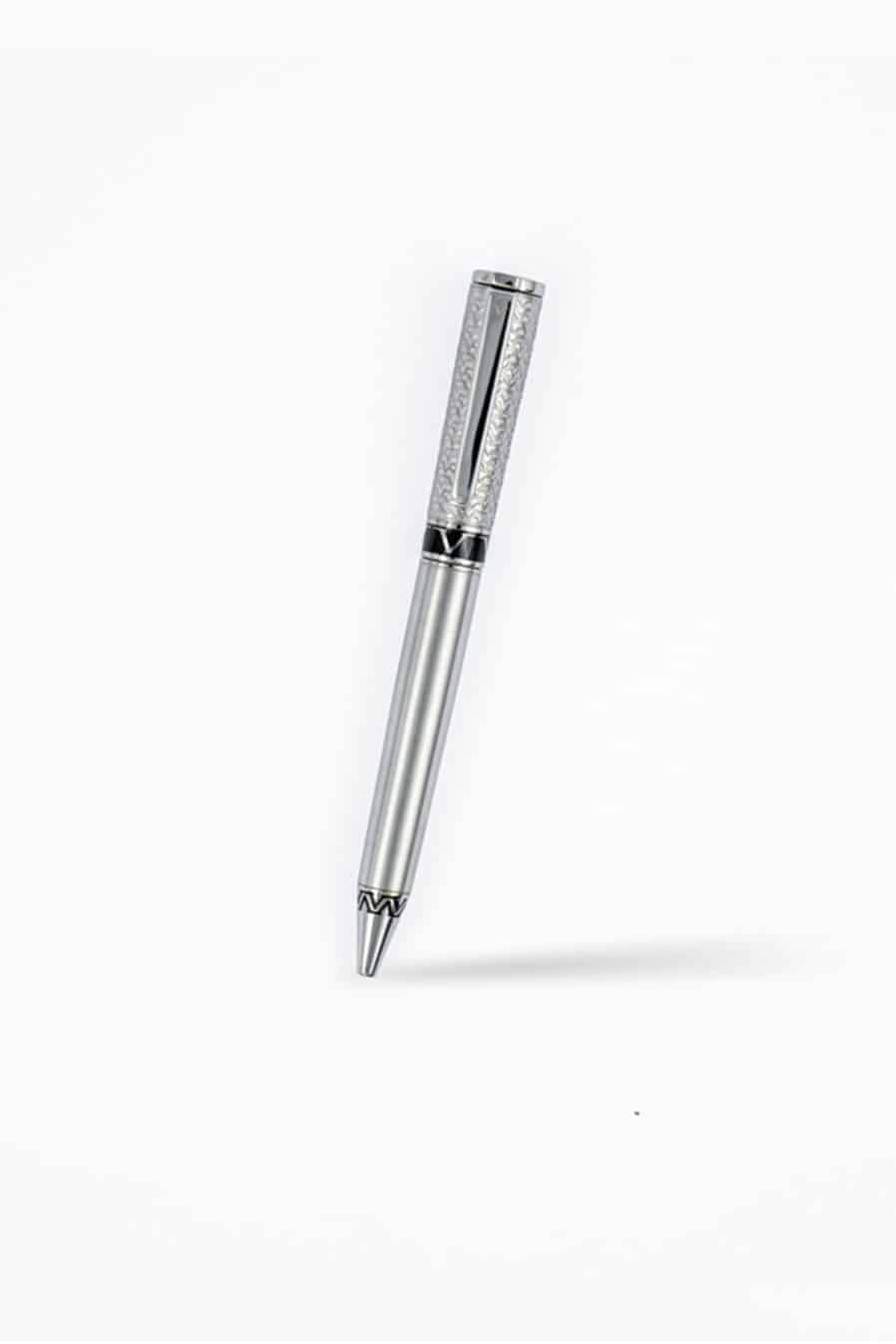 Versace Black & Silver Engraved Pen