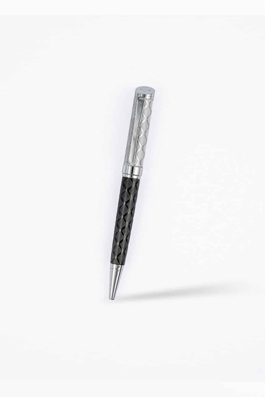 Versace Silver & Black Engraved Pen