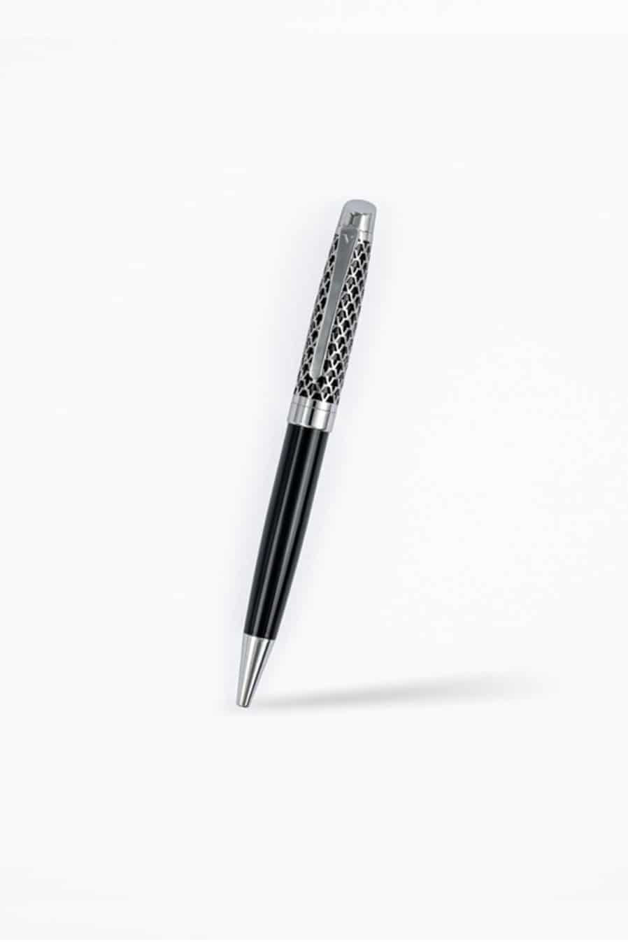 Versace Silver & Black Engraved Pen – Al-Shiaka