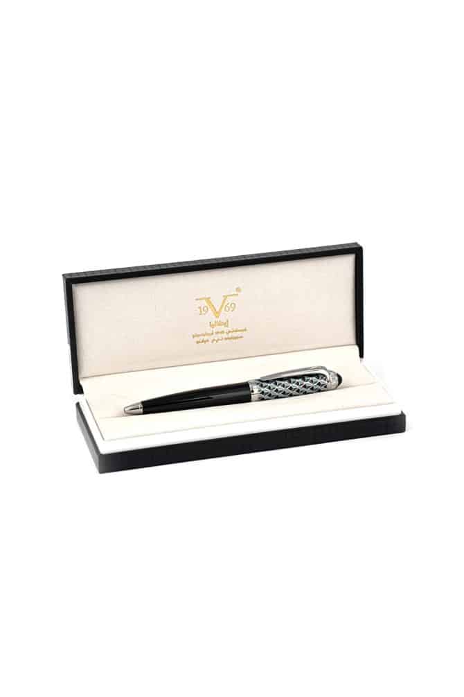Versace-Silver&Black-Engraved Pen-Alshiaka-2