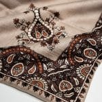 Shemagh Kashmiri  in beige with brown patterns - for men