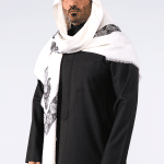 Shemagh Kashmiri  in gray with dark gray patterns - for men