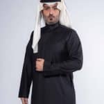 ثوب كلاسيك شتوي رجالي أسود