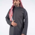 Men’s Classic Winter Thobe – Dark Gray