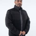 Men’s Convertible Winter Jacket with Removable Sleeves – Black
