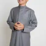 ثوب كلاسيك شتوي شبابي رمادي