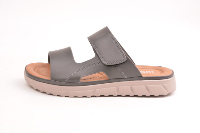 Al Shiaka Men’s Casual Slippers in dark grey - Image 2