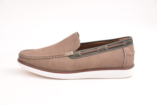 Al Shiaka Khaki Men’s Moccasin wasm Shoes - Image 2