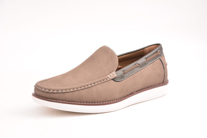 Al Shiaka Khaki Men’s Moccasin wasm Shoes - Image 3
