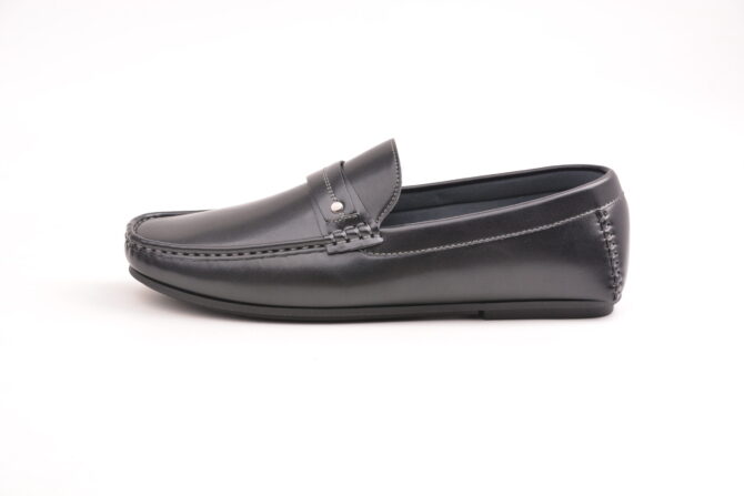 Al Shiaka Wasm Men’s Black Moccasin Shoes - Image 2