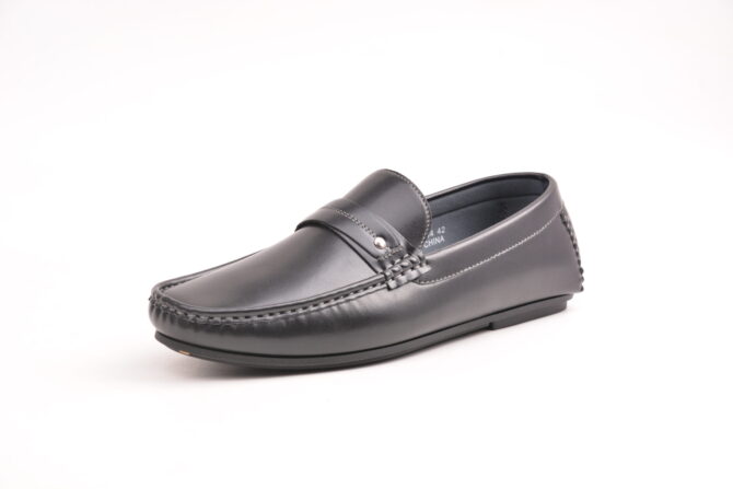 Al Shiaka Wasm Men’s Black Moccasin Shoes - Image 3