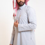 Al Shiaka Men’s Business Thobe – Qalab Collar – Gray