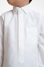 Al Shiaka Embroidered Thobe – Creamy for kids - Image 5