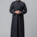 Al Shiaka men’s Trendy Thobe – Black
