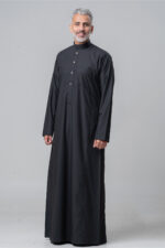 Al Shiaka men’s Trendy Thobe – Black - Image 5