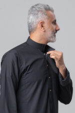 Al Shiaka men’s Trendy Thobe – Black - Image 7