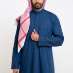 Al Shiaka Modern Rethobe – Navy Men’s Thobe