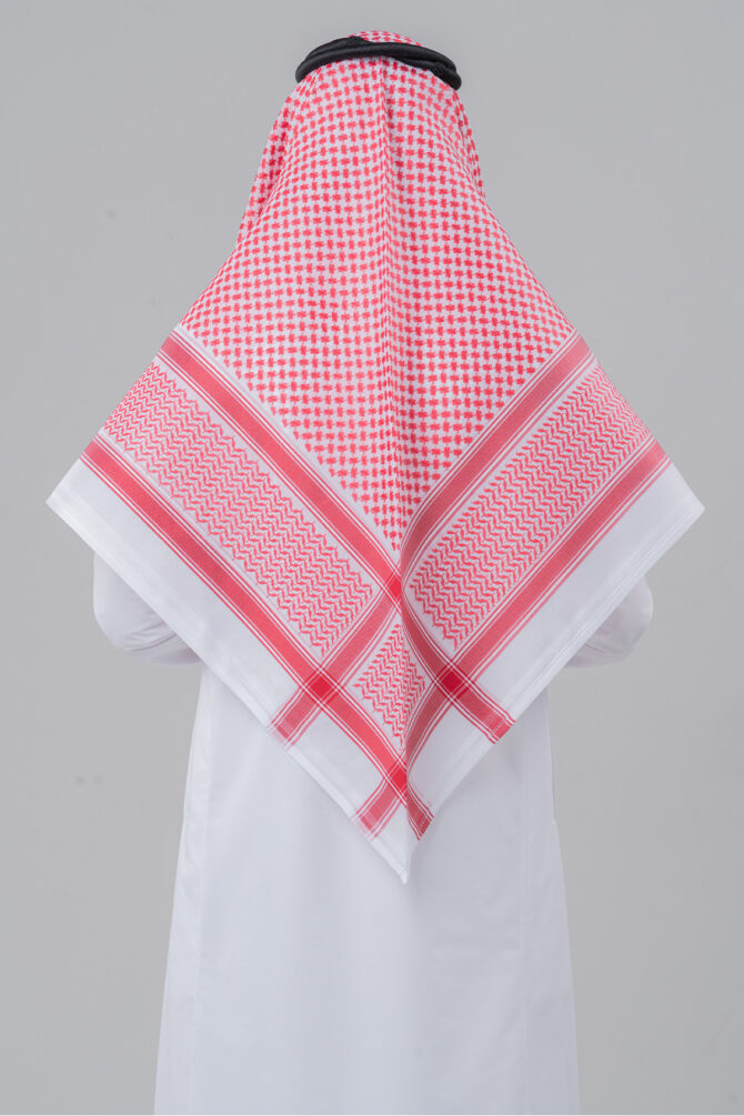 Al Shiaka Prime Shemagh - Dark Red - Image 3