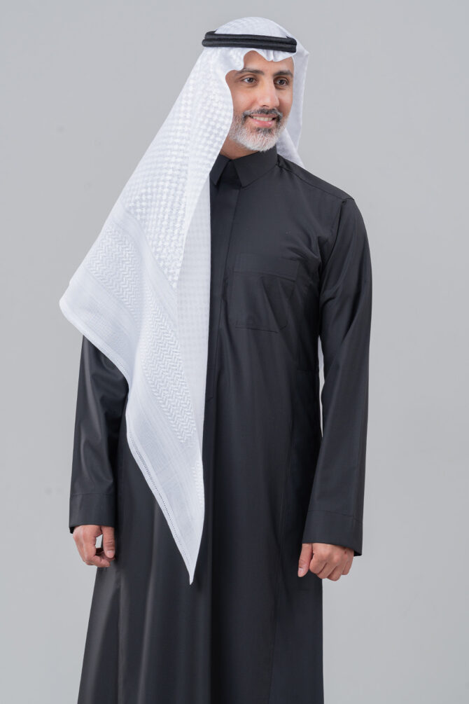 Al Shiaka Venieri Shemagh for men - White - Image 2