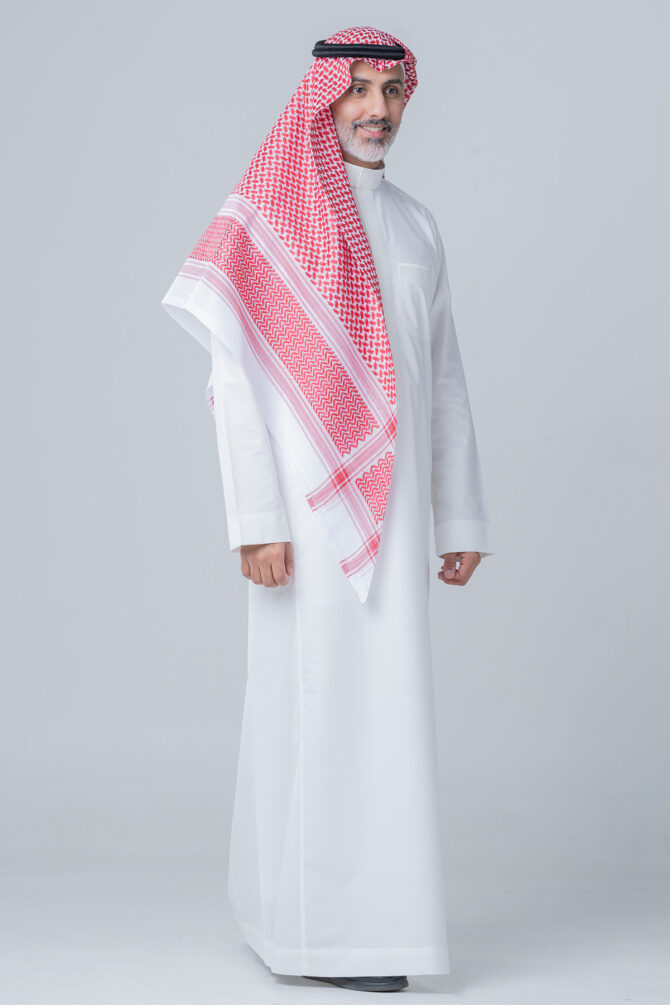 Al Shiaka Venieri 2 Shemagh for men - Red - Image 4