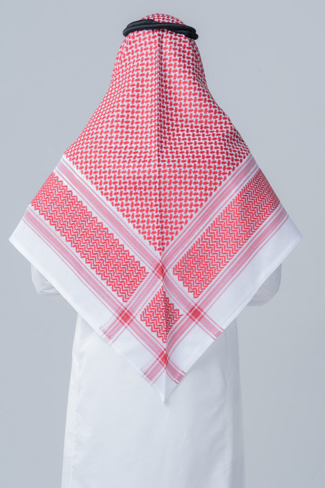 Al Shiaka Venieri 2 Shemagh for men - Red - Image 5